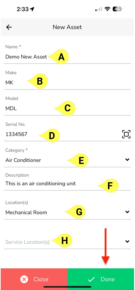 Fill out the required fields and tap Done when you are finished. In this example, we are going to create a…