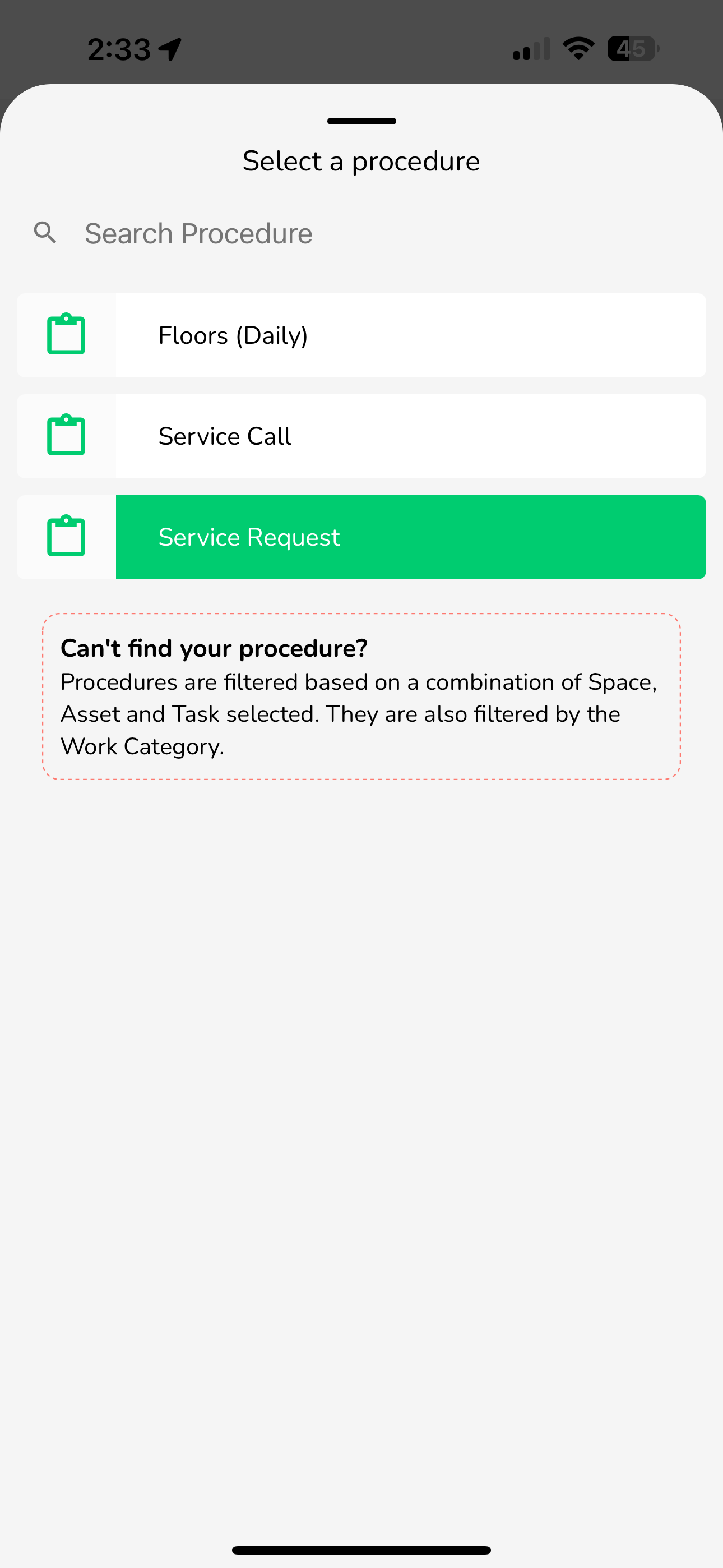 Once you have an asset selected, choose a Procedure from the bottom. Clicking on the procedure title will…
