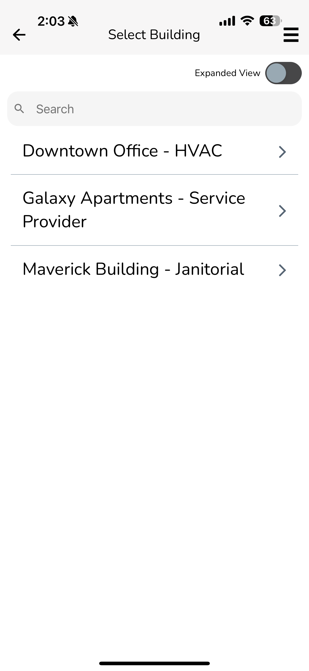 - Choose the building that contains the asset you want to map.