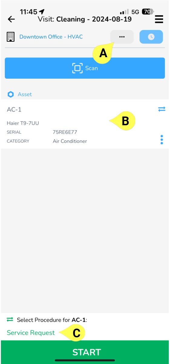After you tap CREATE, you will be taken into the Visit home screen where you can start going through your…