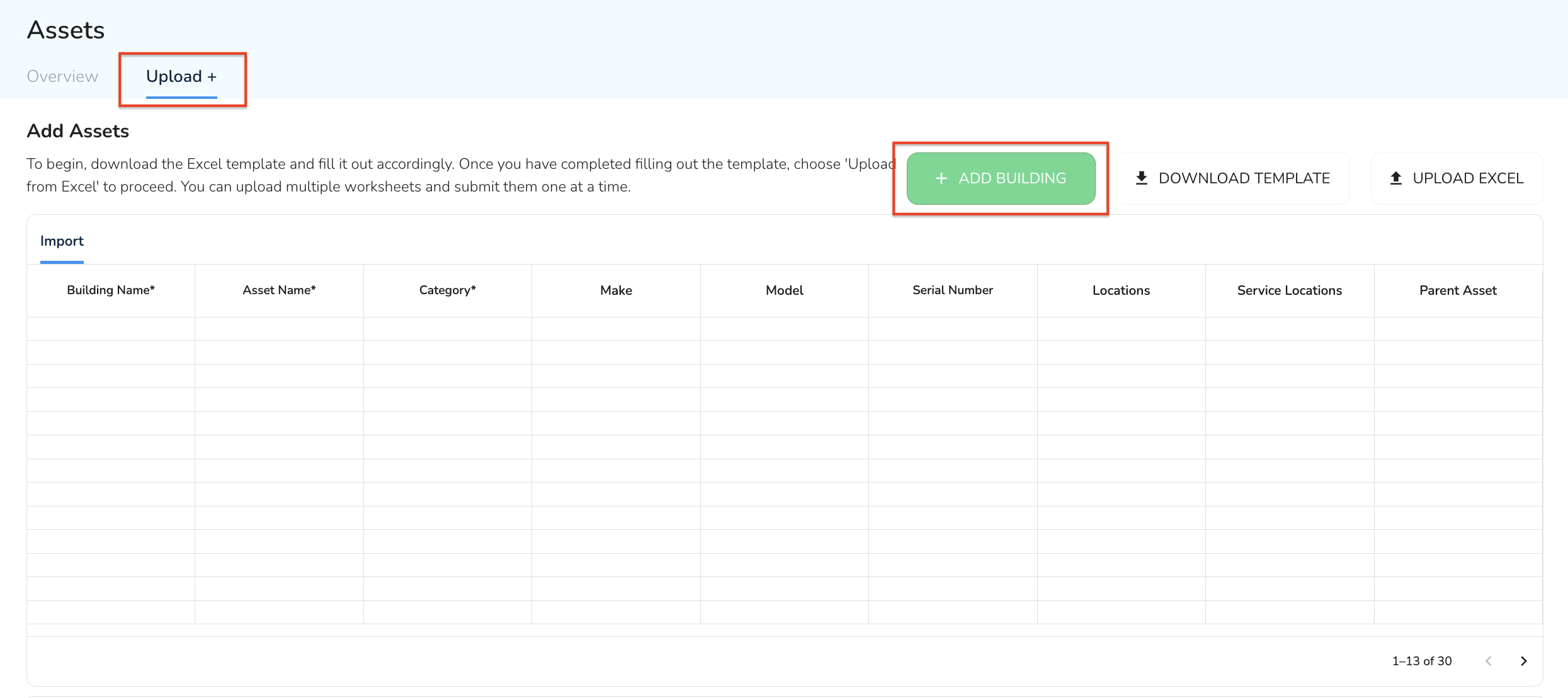 Assets Page
