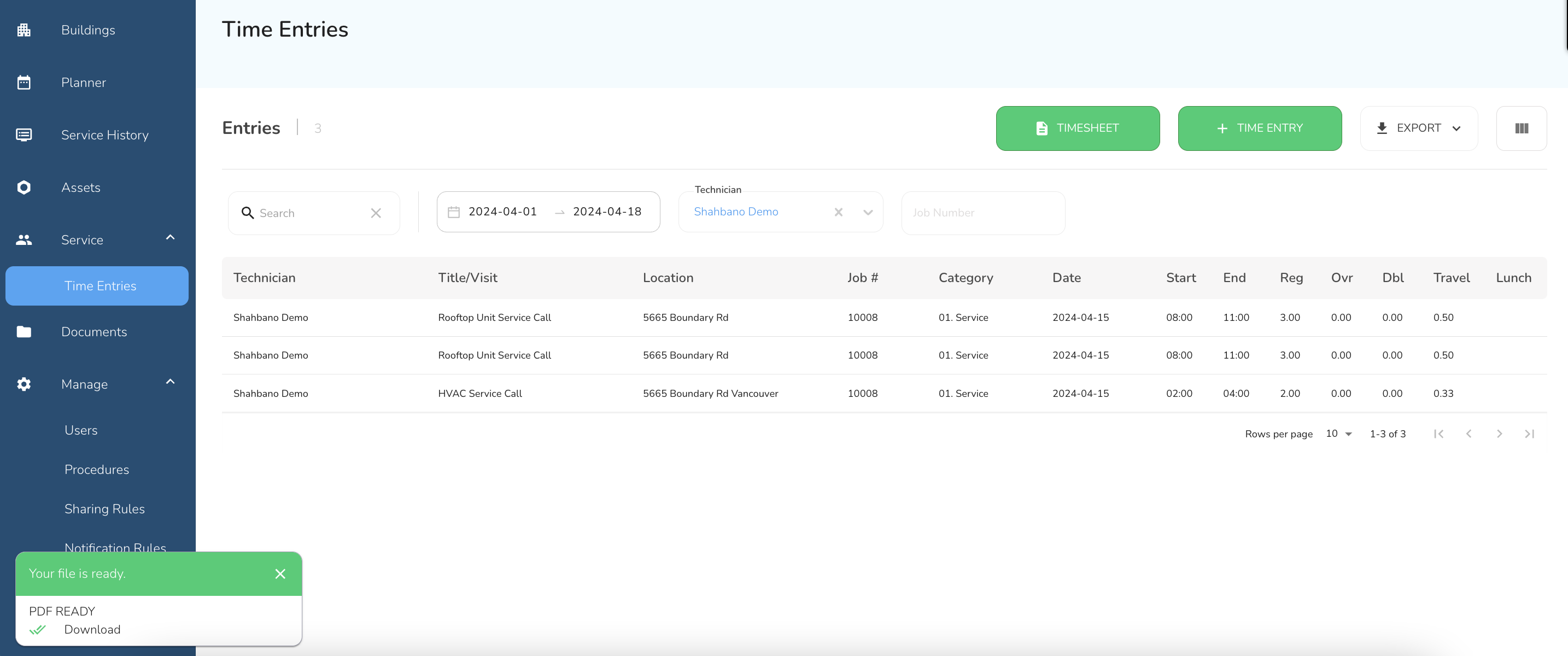 Confirmation: A confirmation message will appear at the bottom of the screen once the Timesheet is…