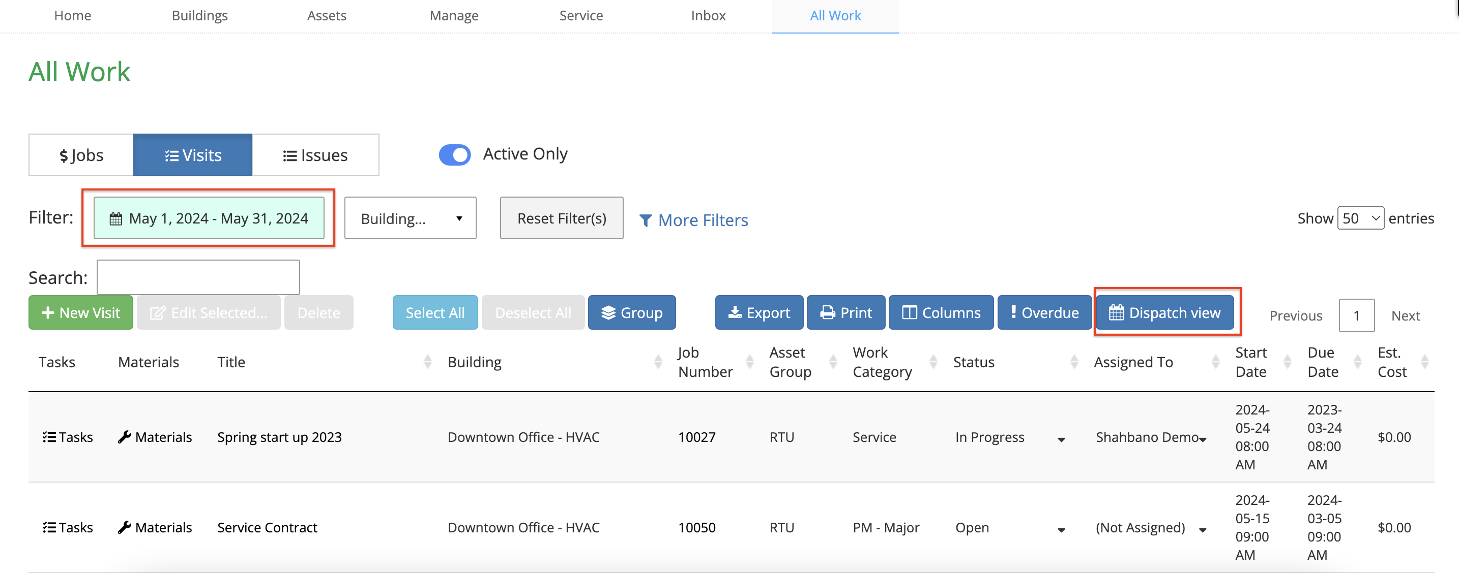 Filter Visits by Date: Use the date range filters to select the period for which you want to view scheduled…