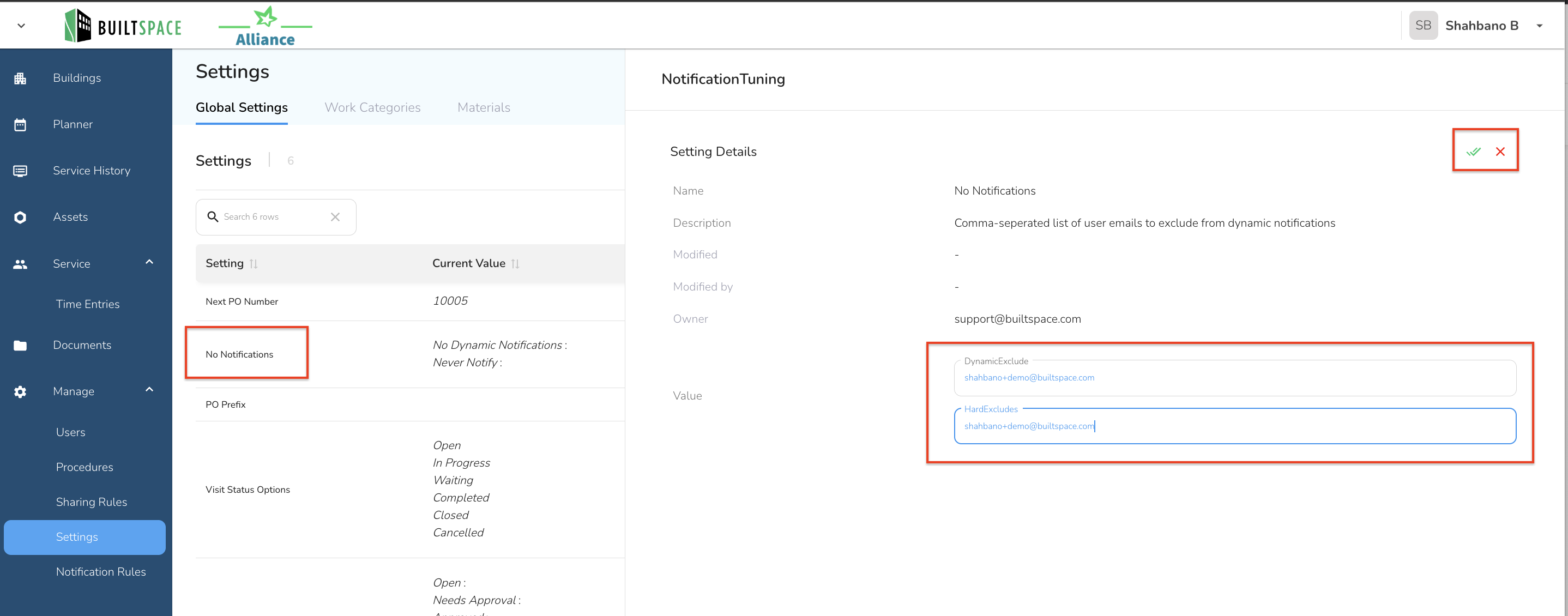 - HardExcludes - "Never notify": This would cancel any notifications to this user, even if they were listed…