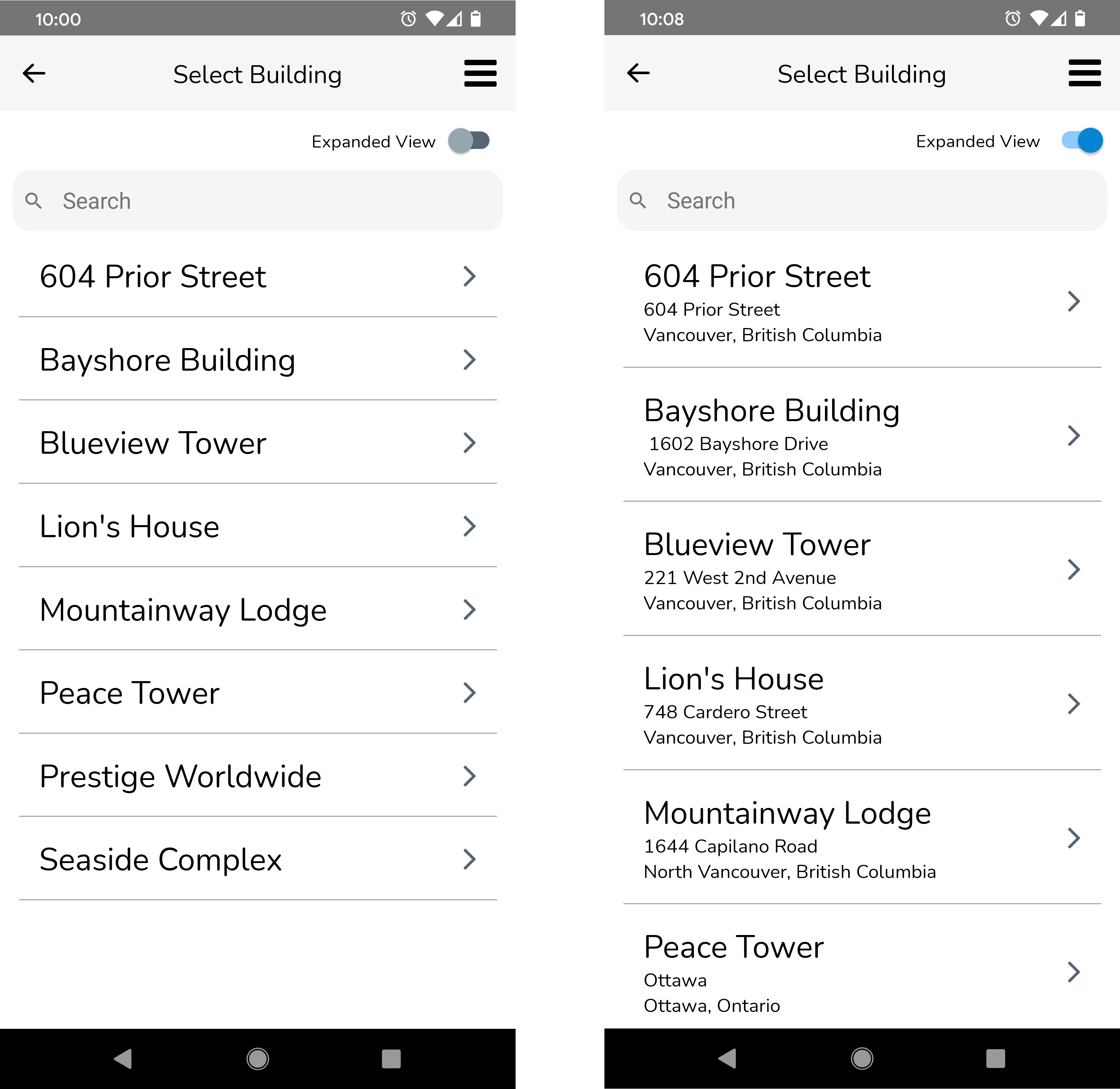 First, you will be asked to select a building. By default, you will see a list of building names and no other…