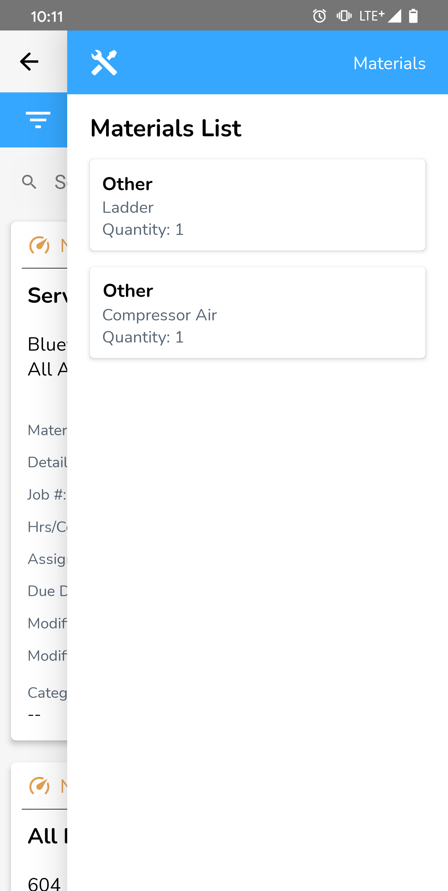 If there are materials, simply tap on the blue link to see exactly what it is you need to bring to the site.…