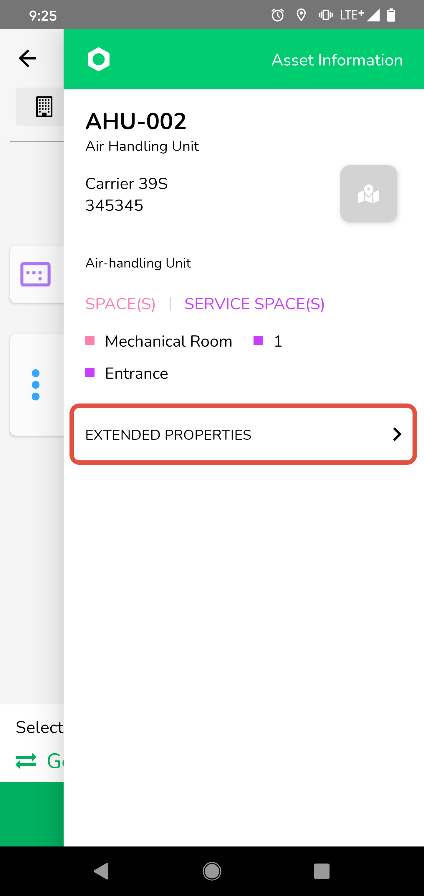 From this screen, simply tap on Extended Properties.