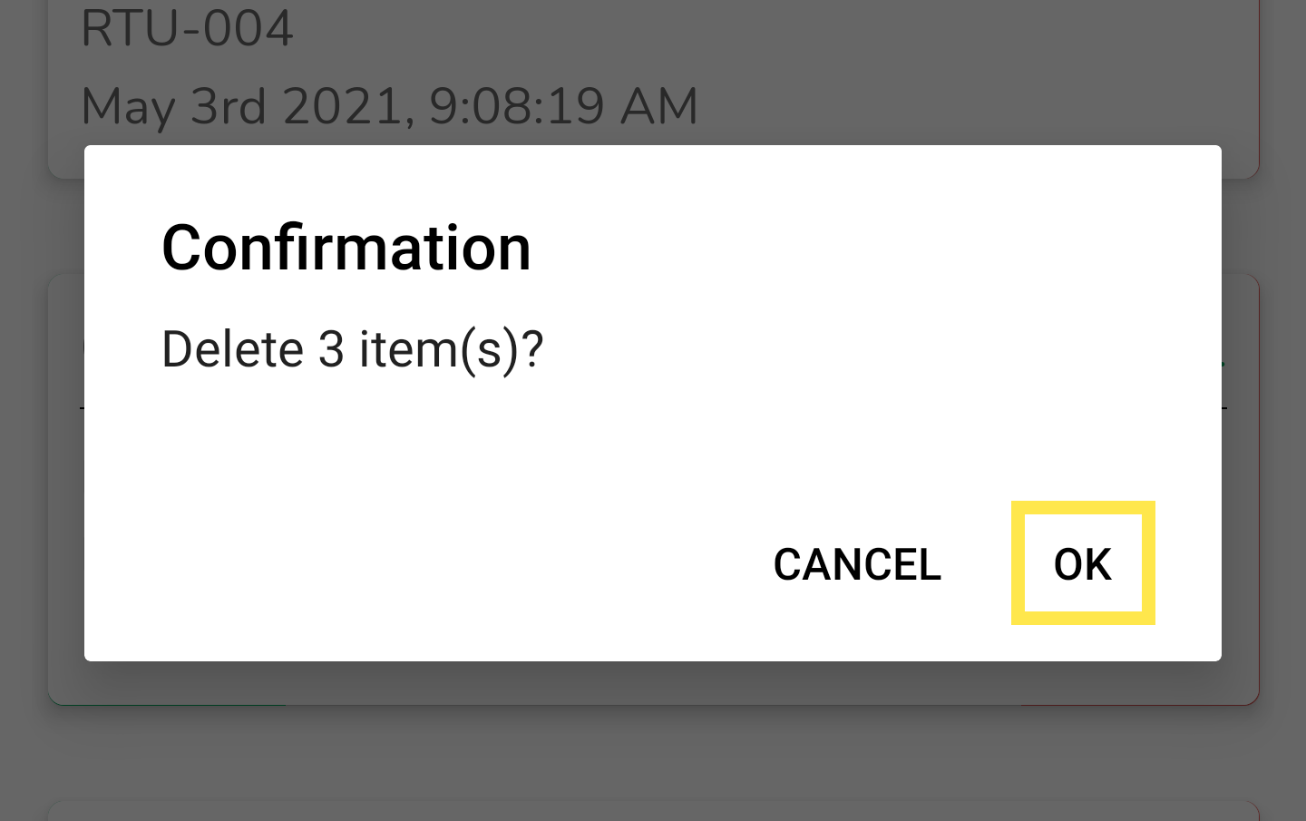 You will need to confirm whether you want to delete all of the items in your list. The confirmation message…