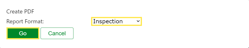 From the next window, select the Report Format from the drop-down and click on Go.
