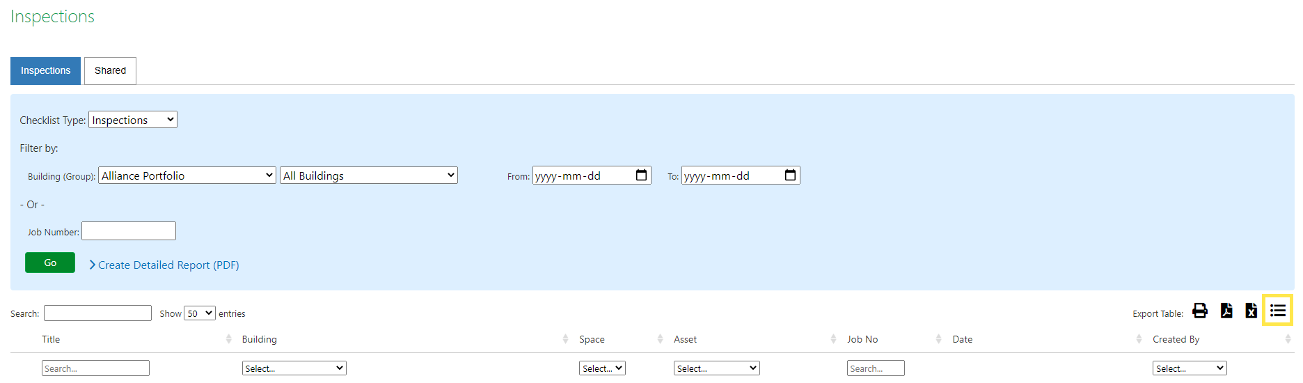 By clicking on the Export Details button on the far right, the user will be able to download the Questions in…