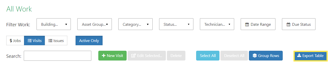 Once you see the desired search result in the display table, click on Export Table to download the search…