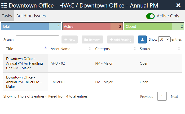 You will see a list of Tasks associated with that Visit slide out from the right.