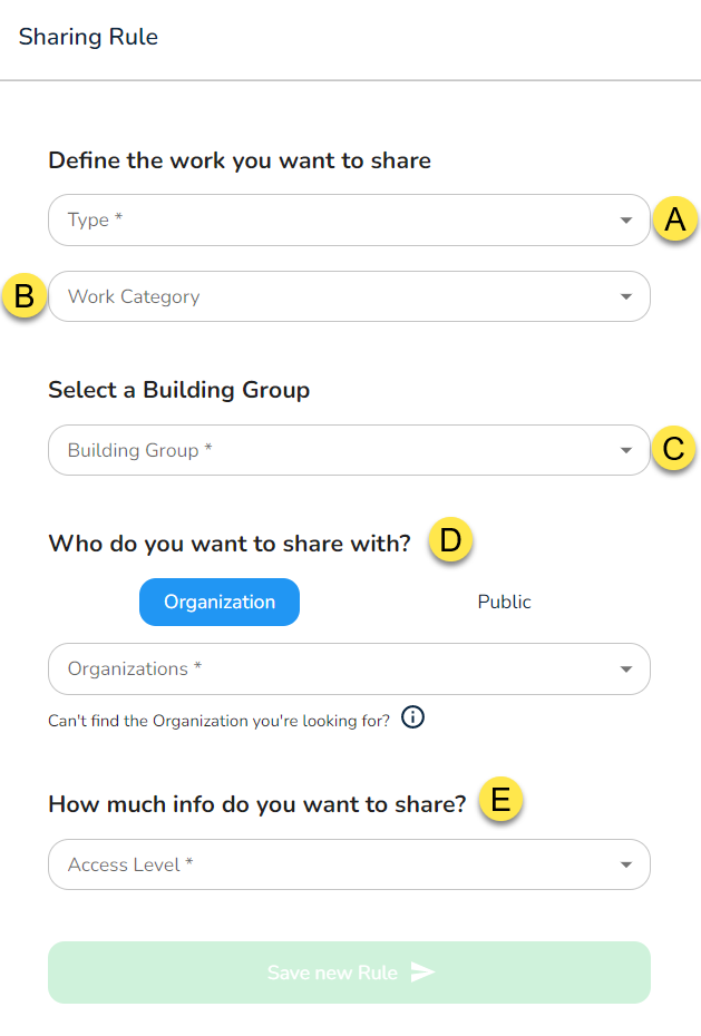 Fill in the details in the form presented to you. Each field is explained in more detail below.