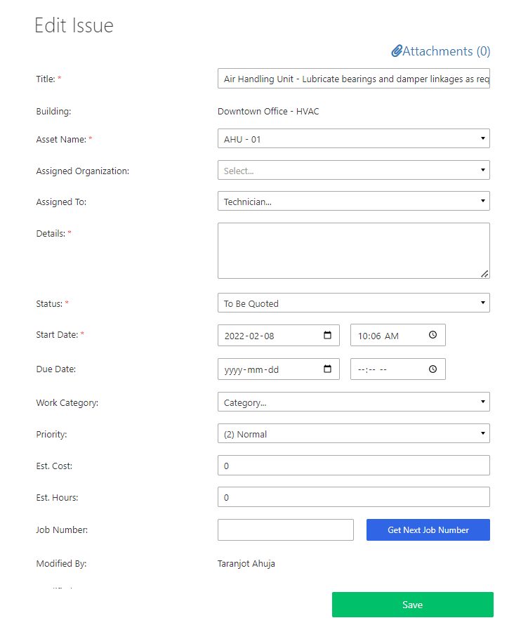 The edit form will look like this. Make the necessary changes. When you are finished, simply click the Save…