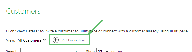 Add a new Customer if the customer doesn't exist in your database yet. To do this, click on + Add new item.