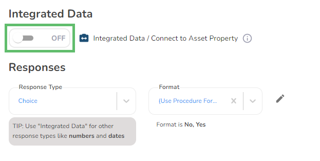 Simply click the toggle to Enable Integrated Data.