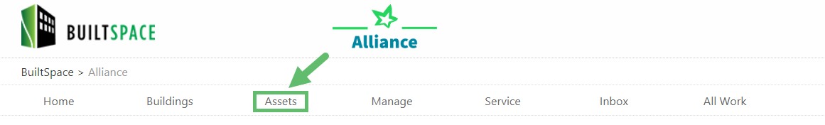 From the top navigation click on Assets.