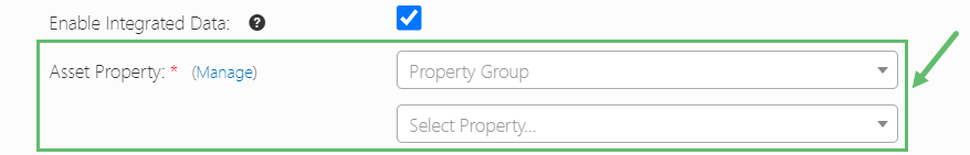 You will then see the Asset Property section appear on the screen.