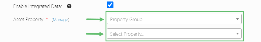 Select the Property Group and Property.