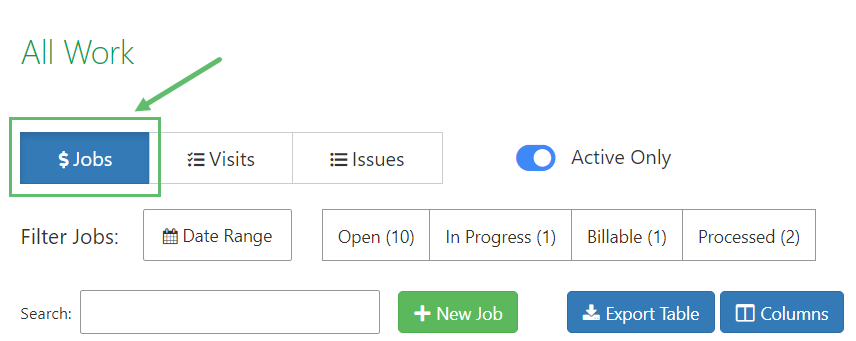 On the All Work, click on Jobs tab.
