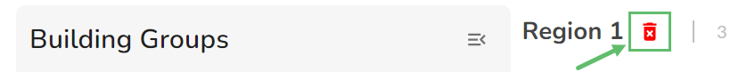 Once selected, click on the Delete next to the Building Group name.