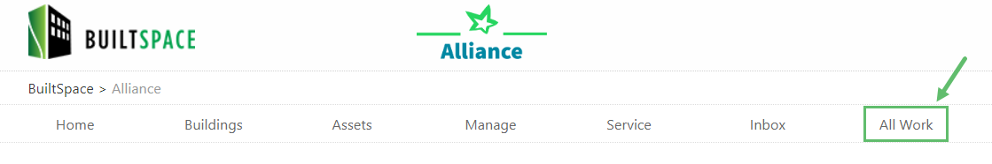 From the top navigation, click on All Work.