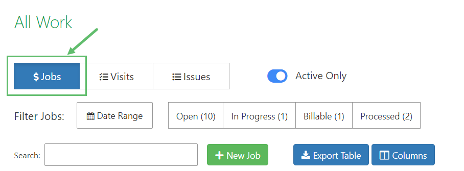 Select the Jobs tab.