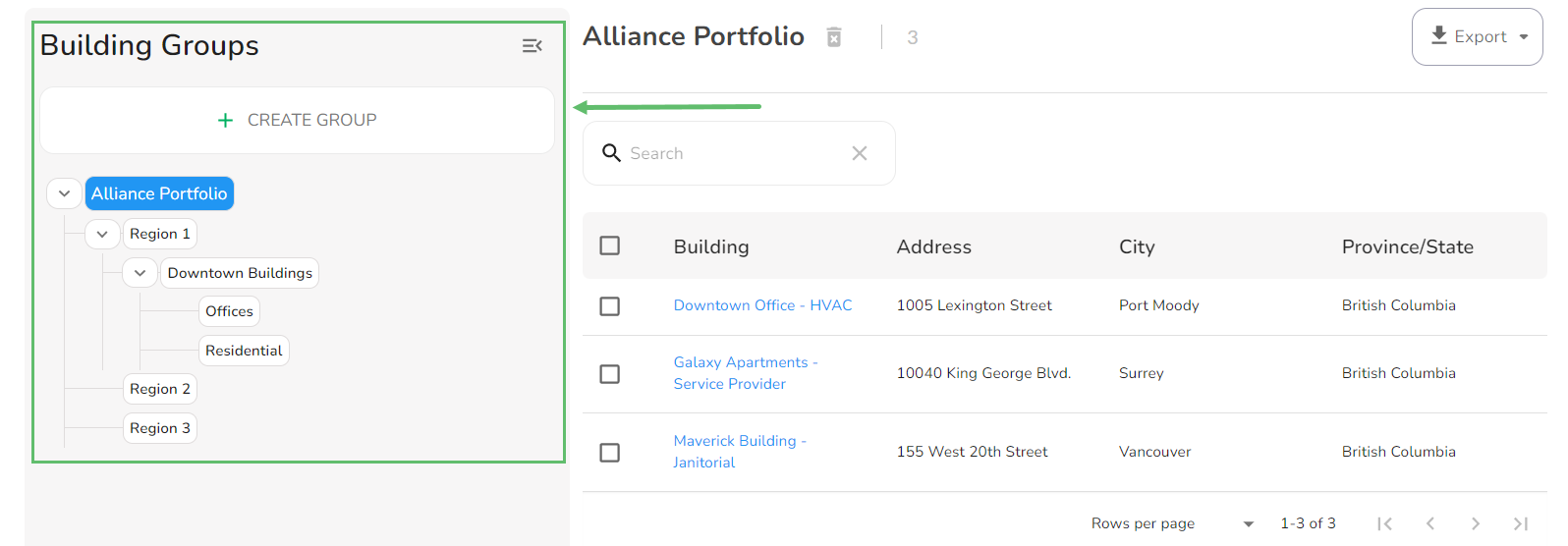 A Building Group tree is where all of your Building Groups are organized. It is found on the left side of…