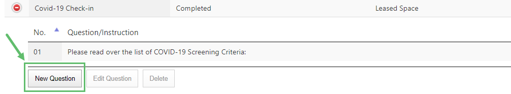 Click on New Question.