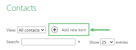 Click + Add New Item.