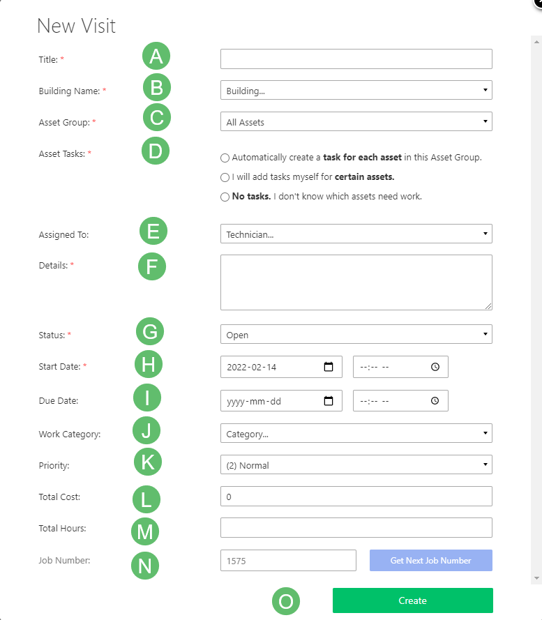 Fill out the form presented to you. Fields indicated by a red asterisk () denote a required field.
