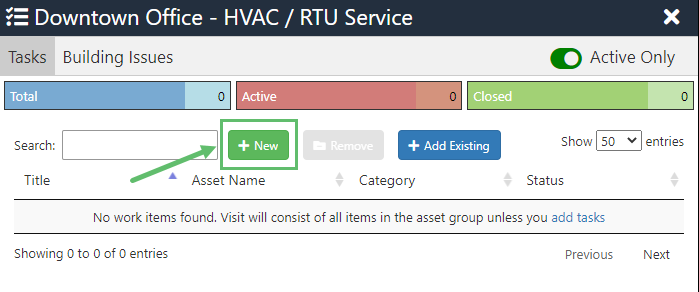 Selecting this option on the + New Visit form will take you to the following screen which will let you add…