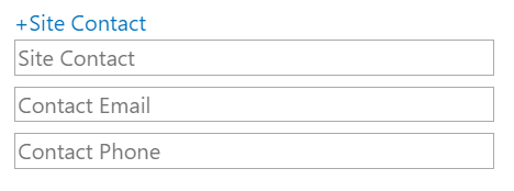 Use this field to enter the contact details of the person available on-site.