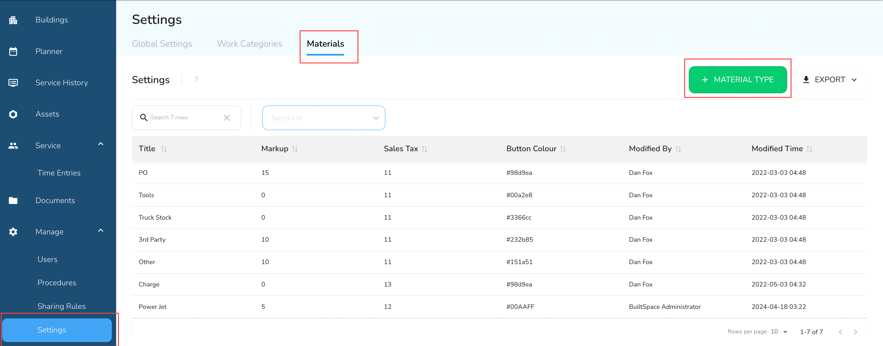 Navigate to the Materials tab: Go to the Settings Tab on the Left Navigation Menu and click on Materials. To…