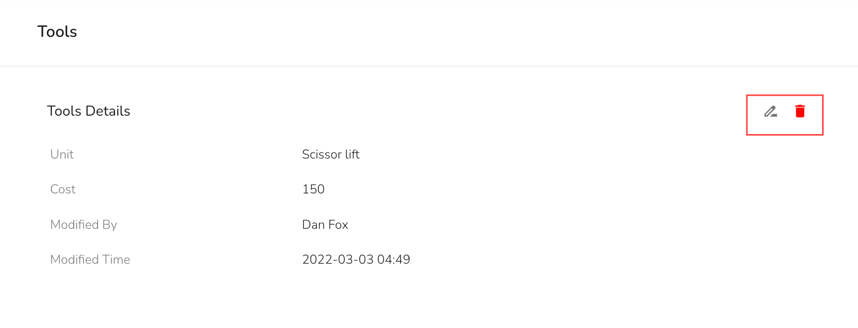 To delete a Tool, click on the title of the item you wish to delete. In the slide-out, you can click the red…