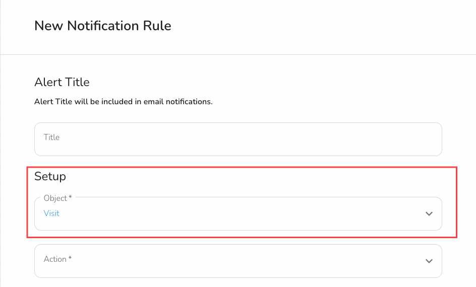 Your object is automatically set to Visit, and you just simply need to select an action from the second…