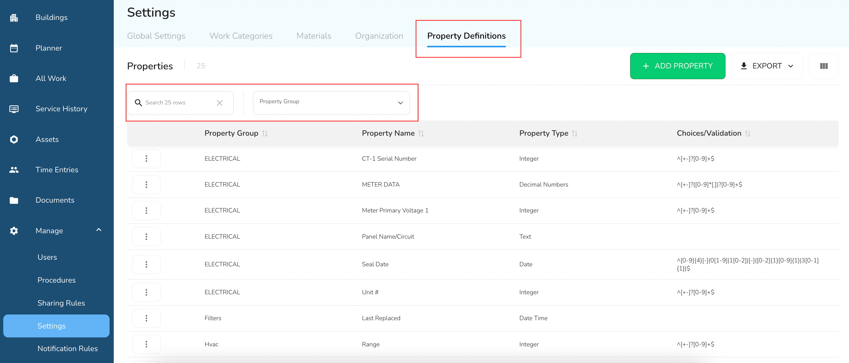 From the Settings screen, go to the Property Definitions tab to view, edit, or add asset properties. You can…