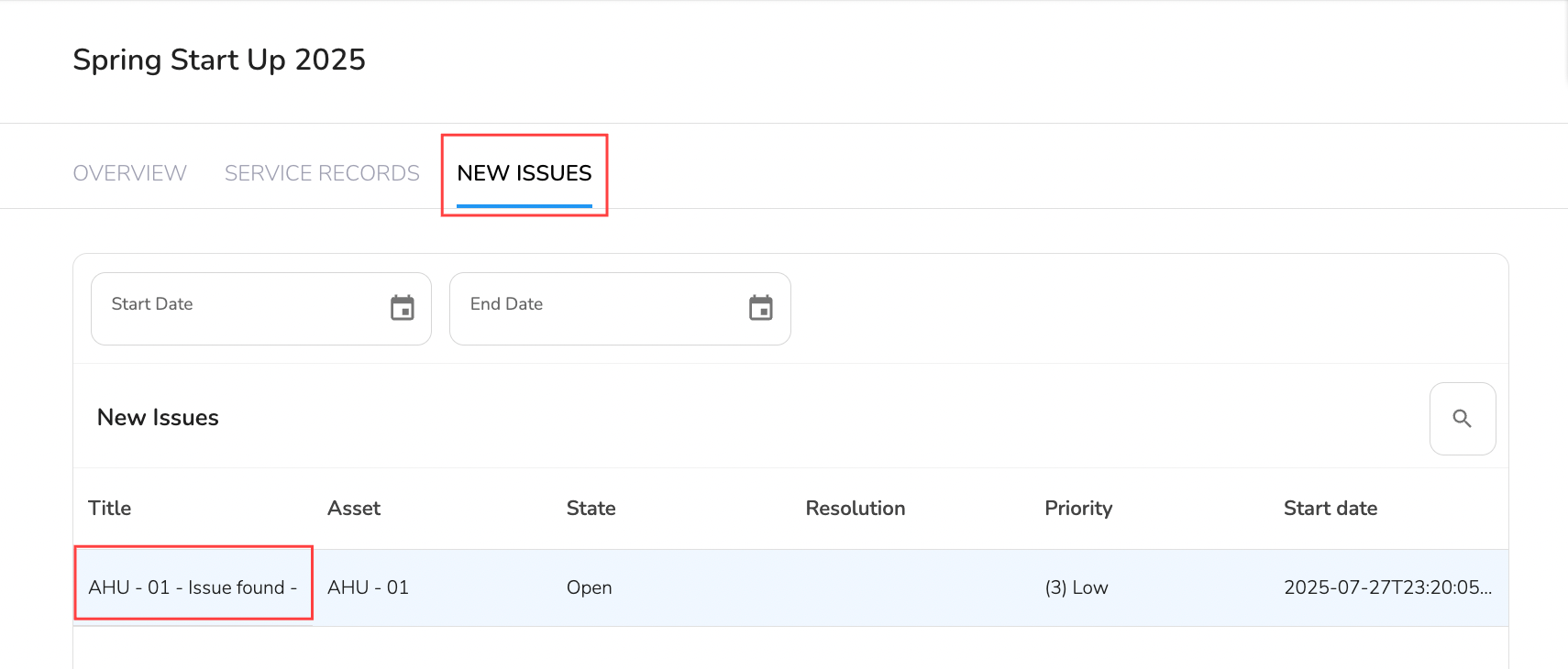 Click on the New Issues tab (third tab in the slideout) to view new issues that were created while the visit…