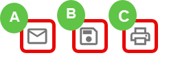 There are three ways to obtain the report: Email, Save, or Print.