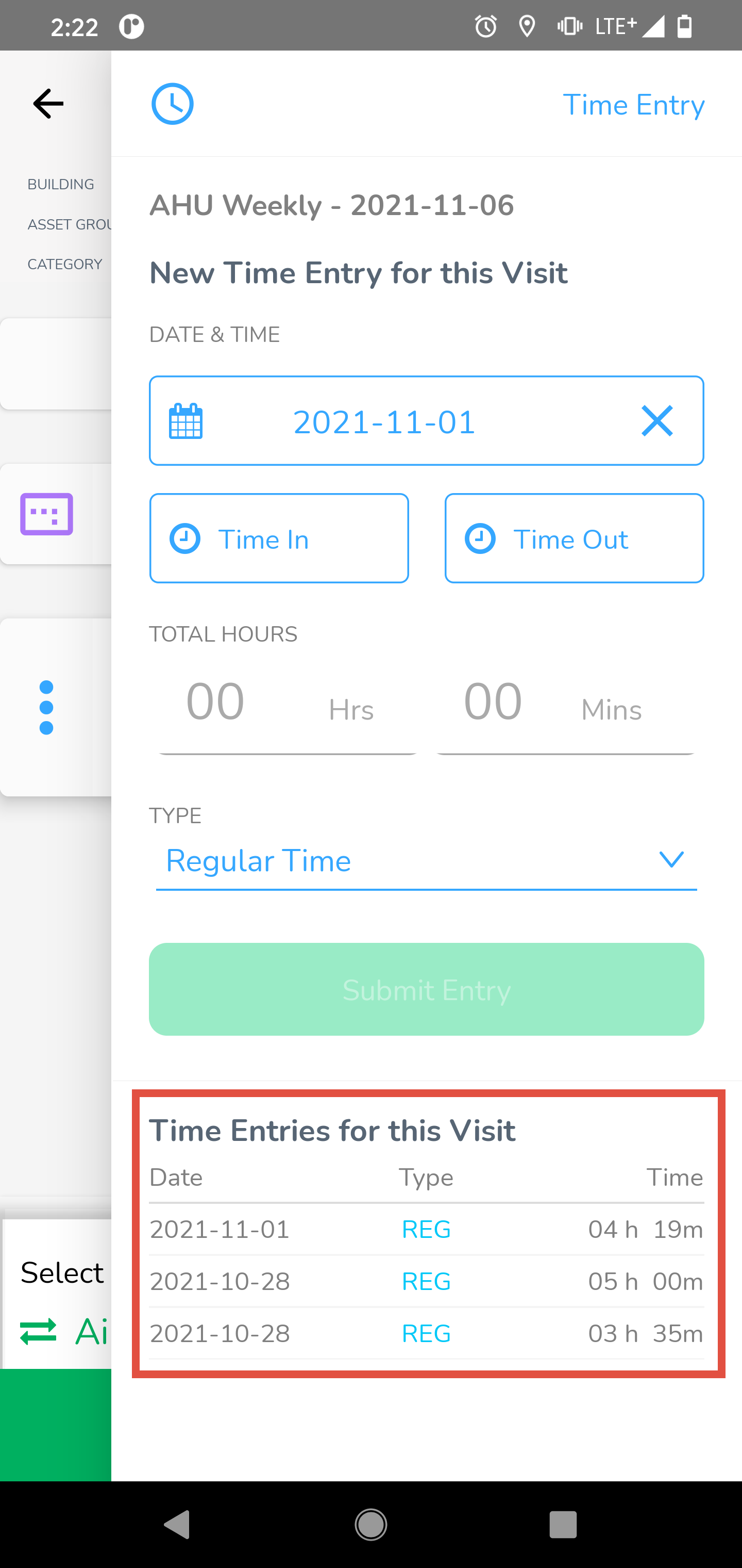 As you can see in the screenshot here, there are three (3) time entries that have been previously submitted…