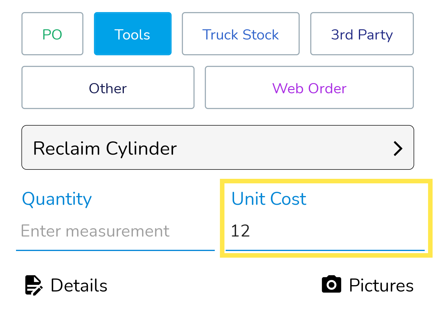 Each tool will come with a predetermined Unit Cost. For example, we chose Reclaim Cylinder and it…